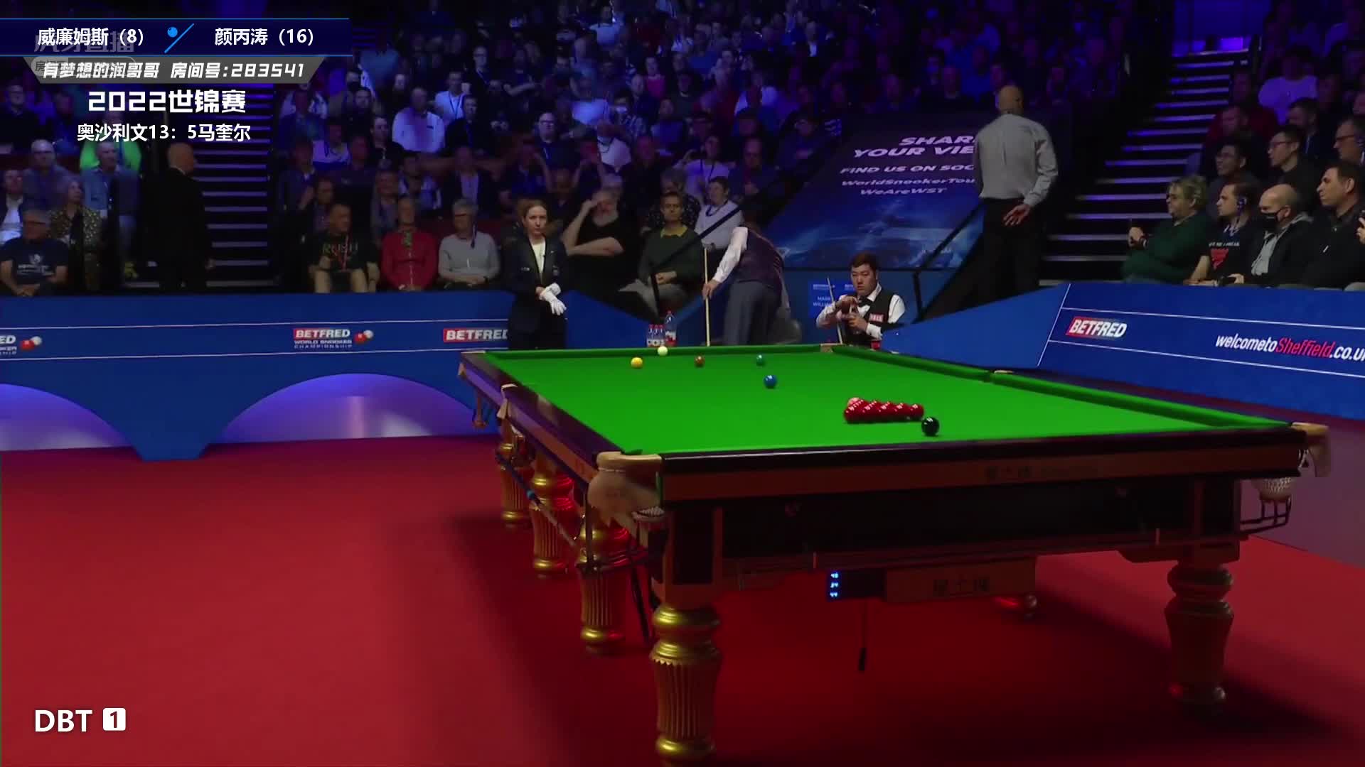 颜丙涛VS马克·威廉姆斯  2022世锦赛第三轮 第三阶段-上 润哥