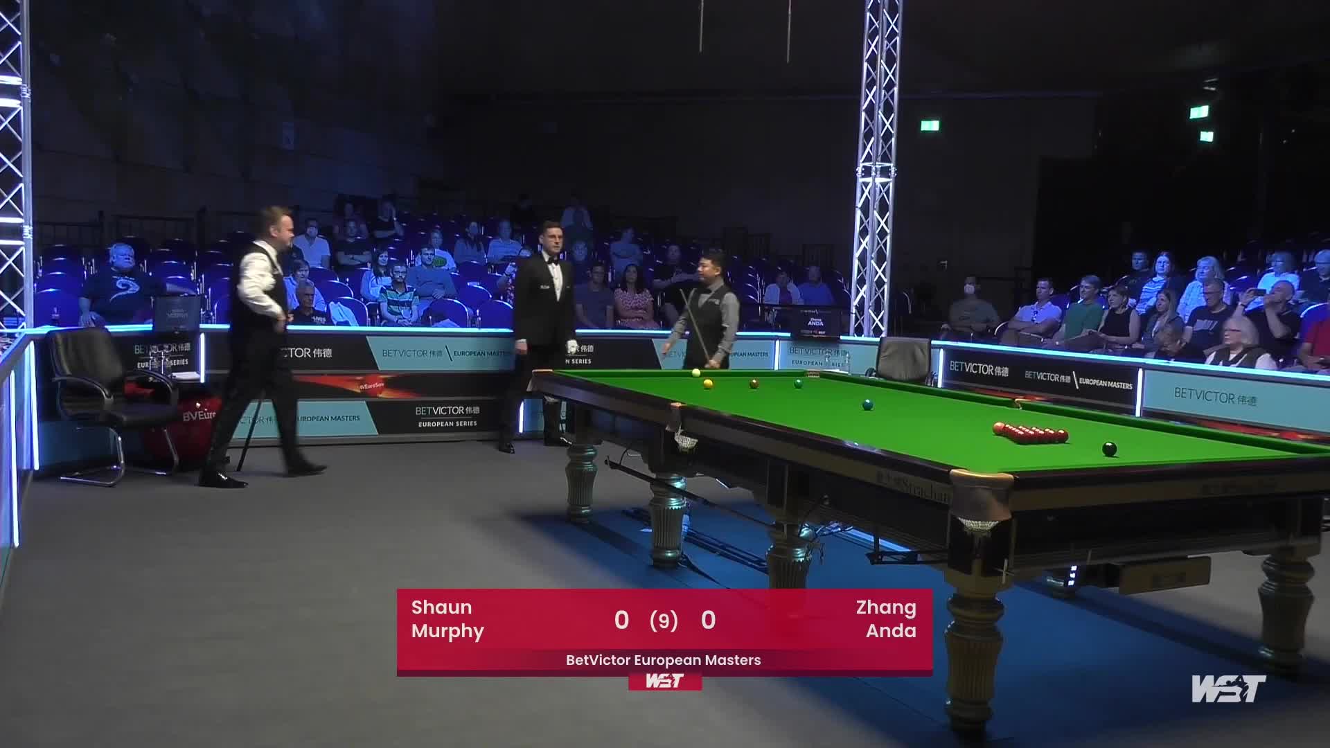 张安达VS肖恩·墨菲 2022/23斯诺克欧洲大师赛 清流