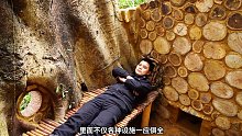 第1集：只需简单的工具，男人在两棵大树间搭建了舒适的小屋