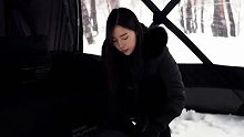 第6集：雪天在野外搭建帐篷露营地，独自度过