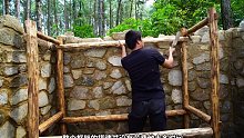 第3集：男人仅凭简单的工具，竟然在野外搭建出这么漂亮的荒野小屋
