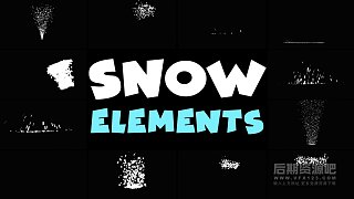 fcpx插件 12组卡通雪花飞舞动画装饰元素 支持M1 Christmas Snow Element