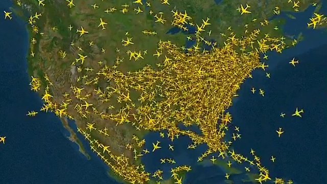 世界航空实时动态图 ,密集恐惧症慎入