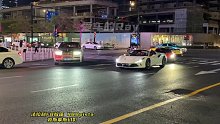 夜晚的万象城也精彩，svj声浪yyds，兰博基尼大牛，f8，488，粉丝打卡
