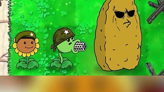植物大战僵尸动画：重型机枪豌豆射手 #动画短片  #植物大战僵尸植物 #动画片