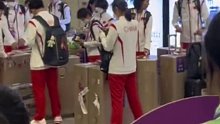 跳水“梦之队”抵达杭州，全红婵背包挂满了布偶挂件