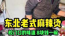 东北街头老式麻辣烫校门口的味道8块钱一碗 好多好多青菜