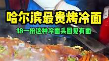 哈尔滨最贵烤冷面 18一份这种冷面头回见有面
