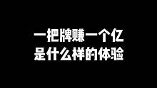 一把牌赚一个亿是什么样的体验