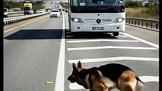狗狗攔車救人