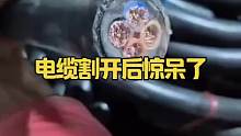 电缆割开后惊呆了