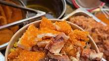 郑州街头，10元大份烤肉鸡排饭~