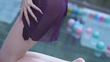 紫色泳衣