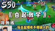 刘教练白起教学，将白起嘲讽时长拉满