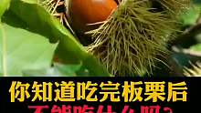 你知道吃完板栗后，不能吃什么吗？