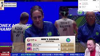 羽毛球選手休息擦汗互動(dòng)