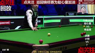 趙心童關(guān)鍵擊球紅球落袋
