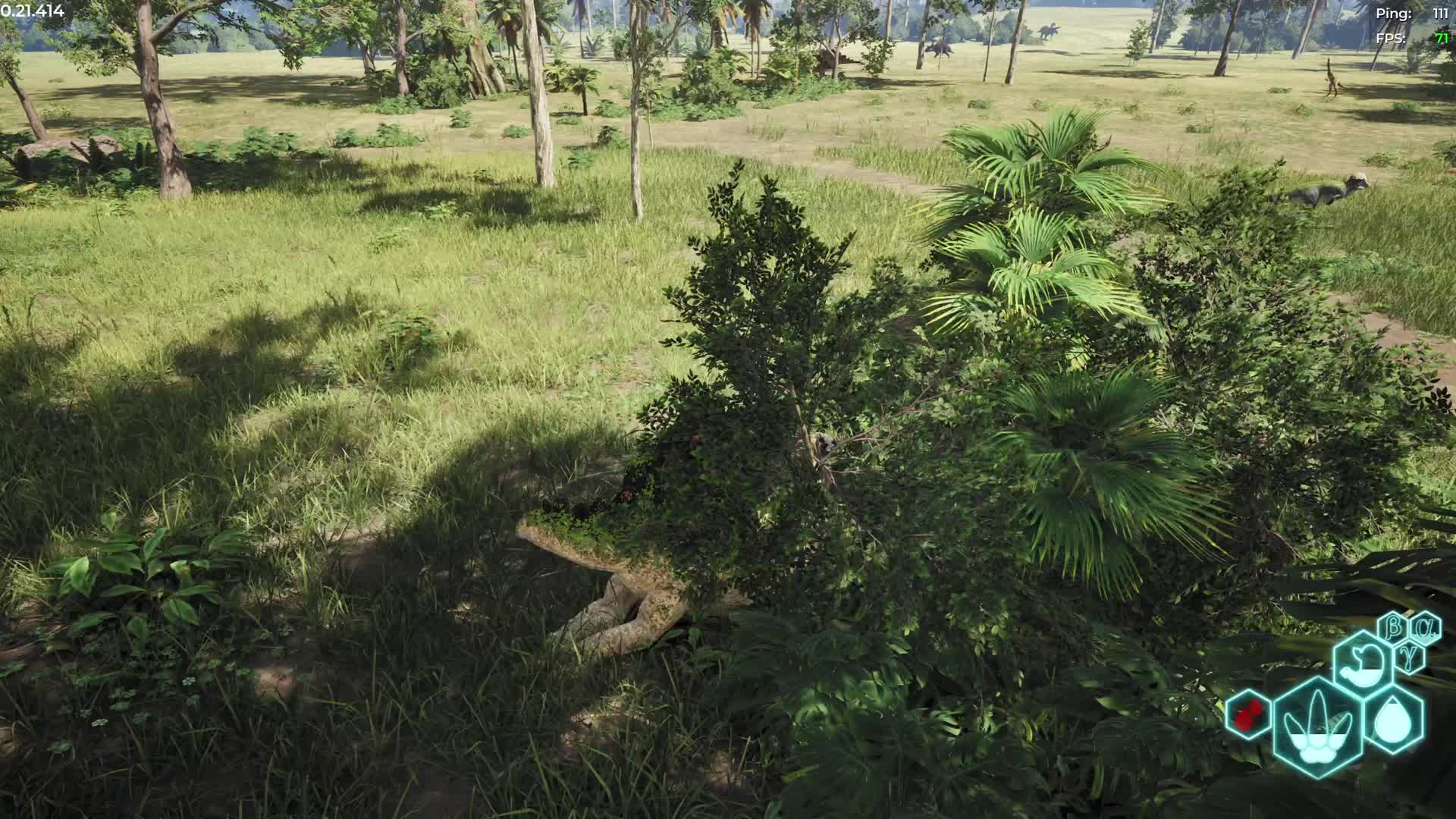 遭遇三角龙威胁，奋力甩尾反击