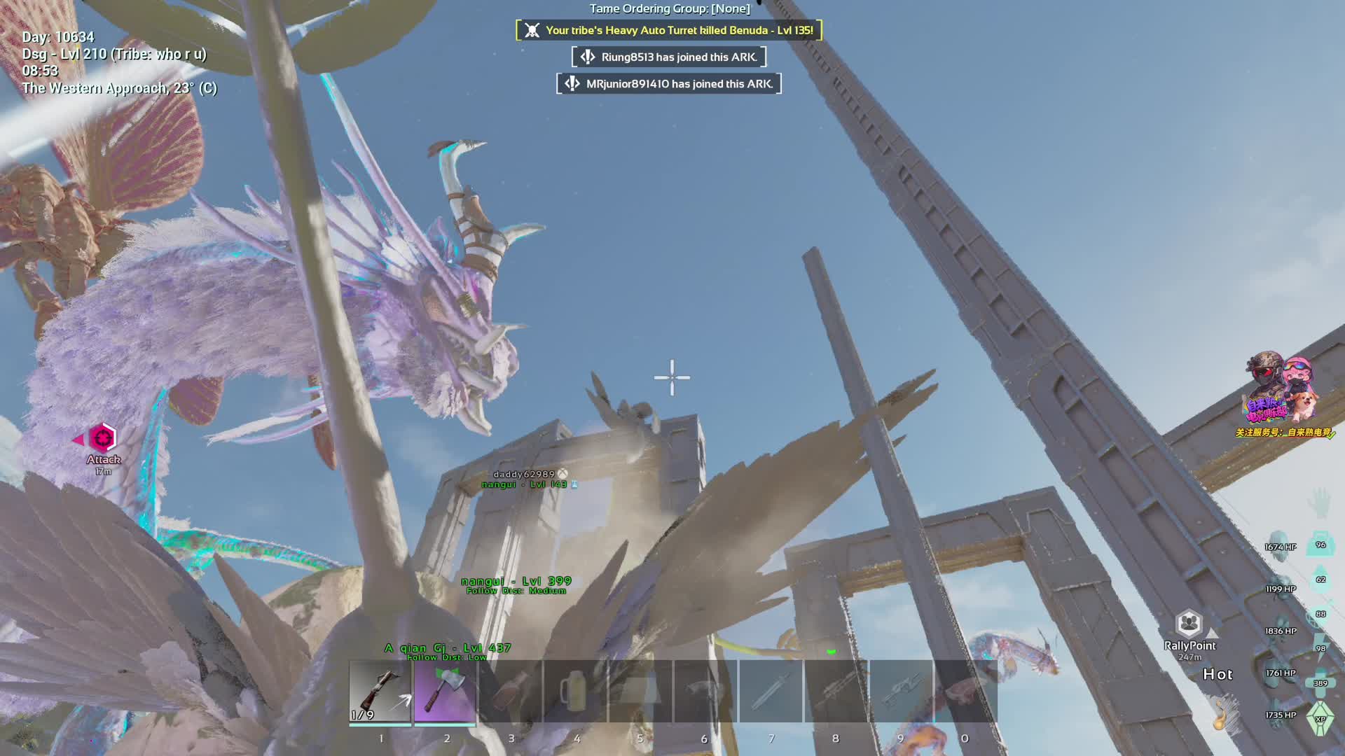 炮塔击杀老外拾取丰厚战利品