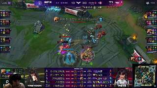 T1戰(zhàn)勝BFX鎖定LCK前二