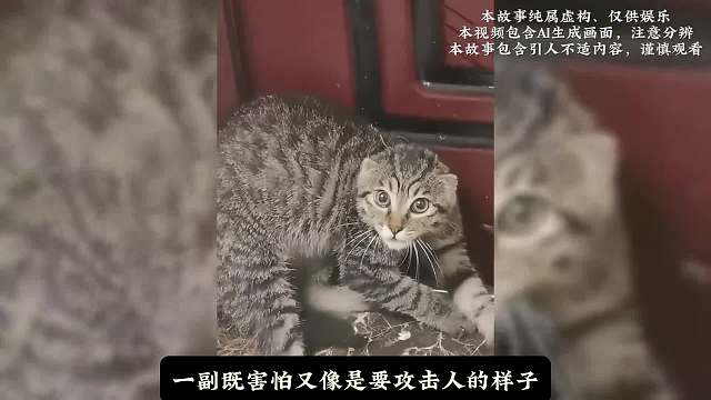 一只狸花猫。#睡前故事