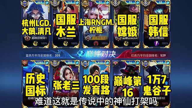 巅峰赛顶端局神仙打架。十位大佬相遇细节满满，看到就是学到