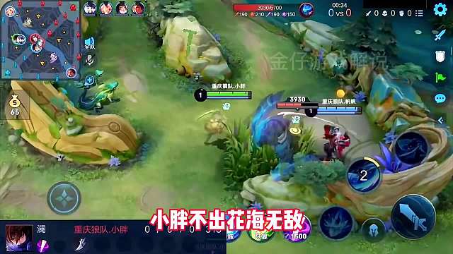 最近流行一句话。小胖不出，花海无敌，来看看无敌打野小胖节奏