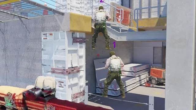 大厦两个职业哥也经常用的双架k头点位#CS2#游戏教学