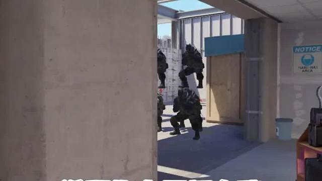 大厦简单实用中路进攻道具连招#CS2#游戏教学