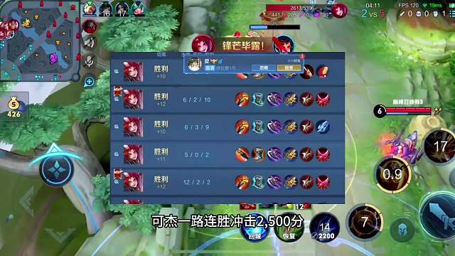 可杰大顺风被身法猴开团控四个，队友都懵了猴子这么敢打！