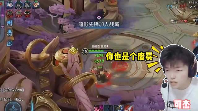 129段野王可杰一把比赛撞车5职业选手，辅助不保射手被其怒喷，旁边的职业也惨遭波及