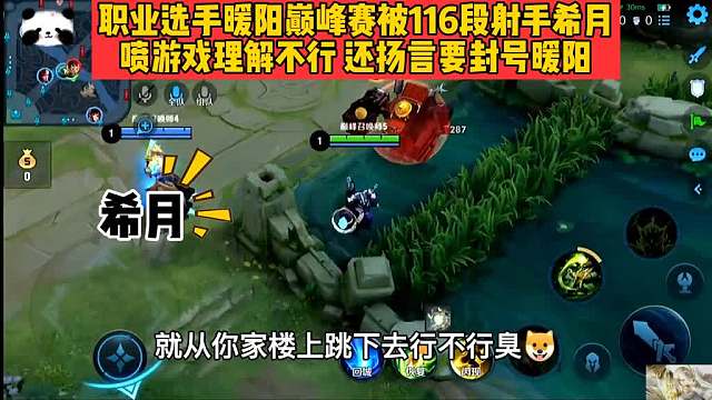 职业暖阳被段射手连喷游戏理解不够，拿出实力后对方主动道歉