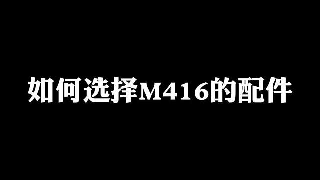M416的配件大神都是这样搭配