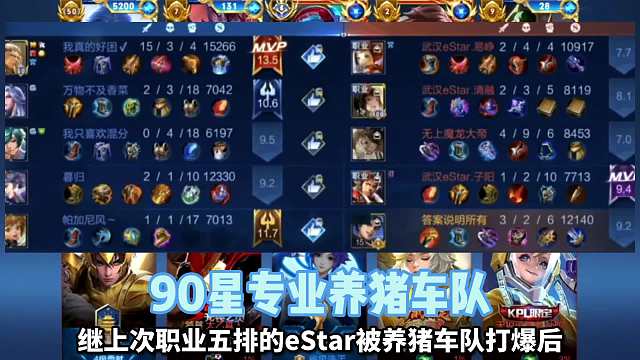 90星排位赛佛山GK首发全队撞到专业养猪车，职业全队VS高星养猪