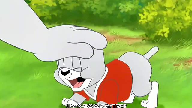 斯派克教儿子打球