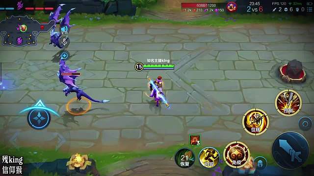 猴子vs刘备 全输出#王者荣耀#热门游戏