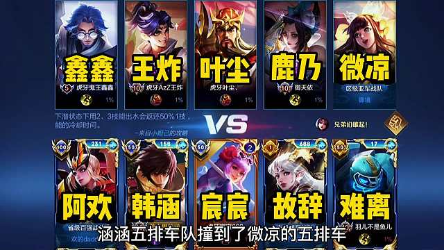 81星排位赛。韩涵车队撞车微凉车队，十位主播之间的巅峰对决