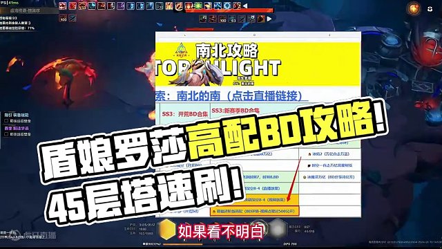 盾娘罗莎 站撸45层塔 速刷深空8-4 高配BD攻略分享 #火炬之光无限 #火炬之光无限攻略 #双生