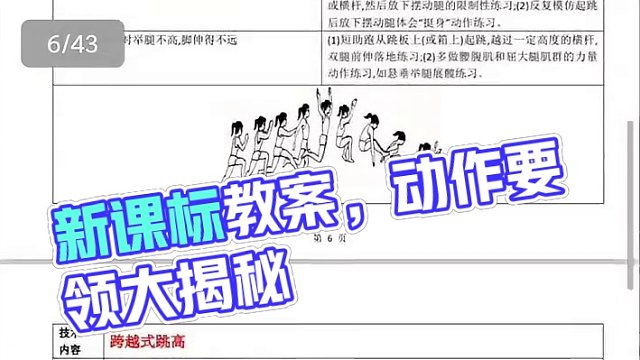 新课标教案，动作要领合集！#体育课 #教案 #新课标 #动作要领#体育老师