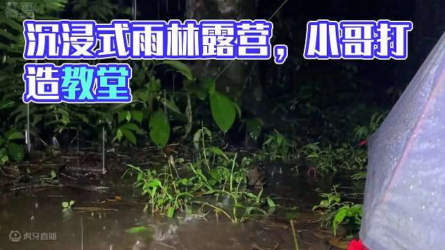 谁能拒绝在睡前看上一集超解压的沉浸式 #雨天露营  呢？