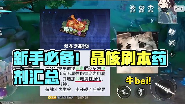 晶核玩家刷本“必备药剂”，新手平民玩家一定要看！！#晶核#晶核coa #上晶核即刻暴打 #晶核皓月 