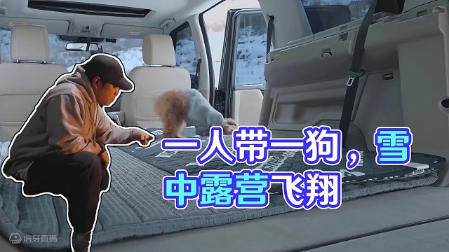 一人带一狗，雪天自驾过夜露营光芒的指向是自由的飞翔#露营美食 #一个人的露营时光 #冬季露营的仪式感