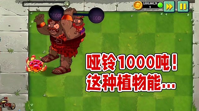 什么植物可以干掉手持1000吨哑铃的大块头？(上) #植物大战僵尸 #植物大战僵尸2 #pvz #p