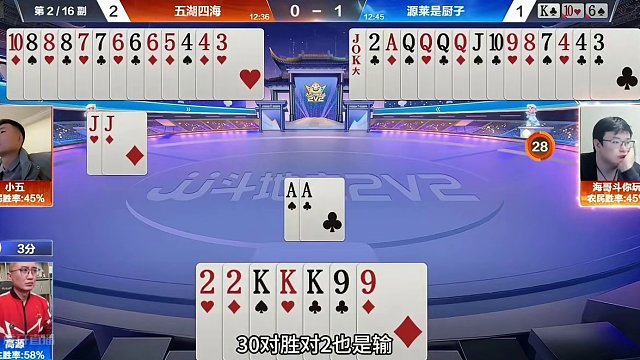 解说都认为高源必输炸的牌，结局一对9破残局真牛 #斗地主 #扑克牌 #扑克 #斗地主残局