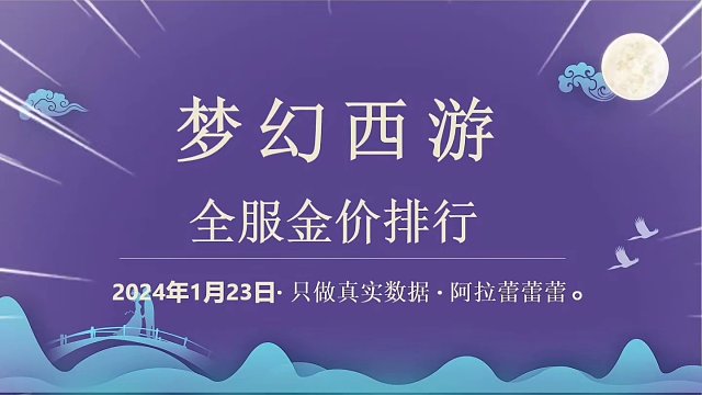 梦幻西游2024年1月23日全服金价排行已出炉！低端刷子将彻底出局！#梦幻西游 #快来梦幻下盘大棋 