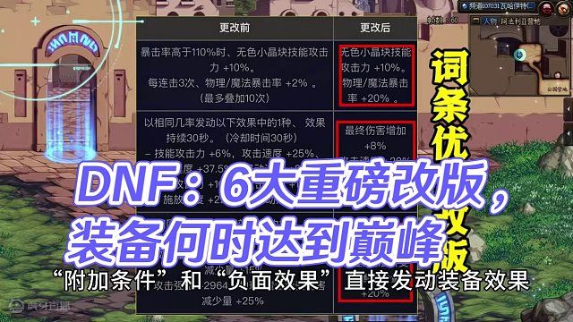DNF：装备又又又变天了！6大重磅改版，神界版本何时是尽头？ #地下城与勇士