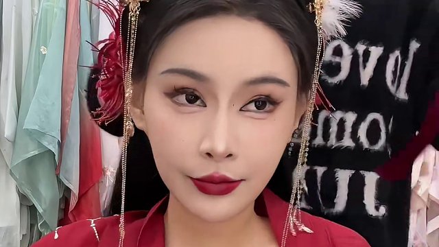 带千金爆改唐装美女，果然越美的女人饭量越大 #爆改 #古风 #美妆