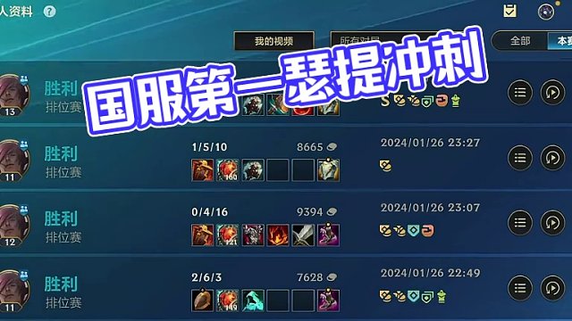 拿下国服第一 国服第一瑟提拿下 #lol手游华彩迎春