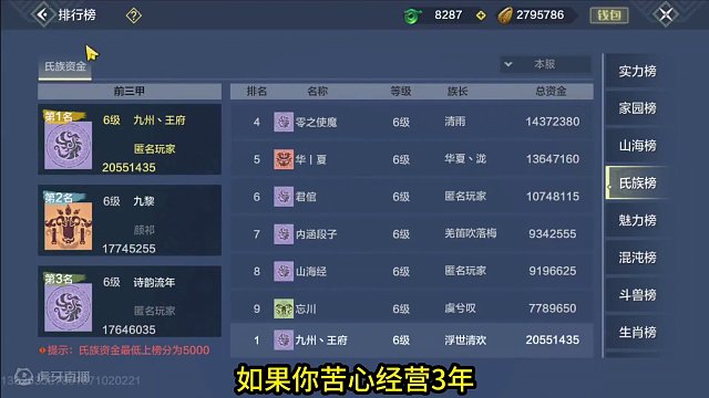 游戏里的越王勾践：苦心经营3年2000万资金区一氏族被踢全部人员 #妄想山海 #妄想山海三周年 #游