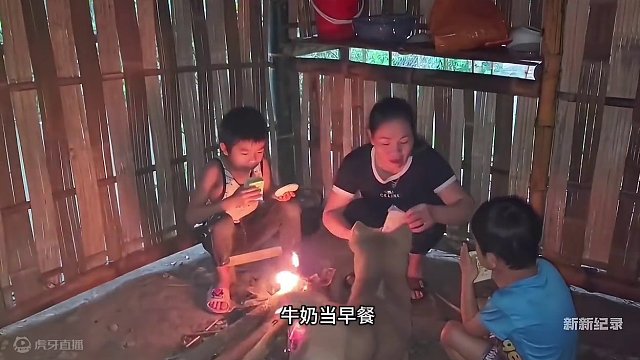 莲娜居然用箩筐被石头#荒野求生 #野外生存 #单亲妈妈